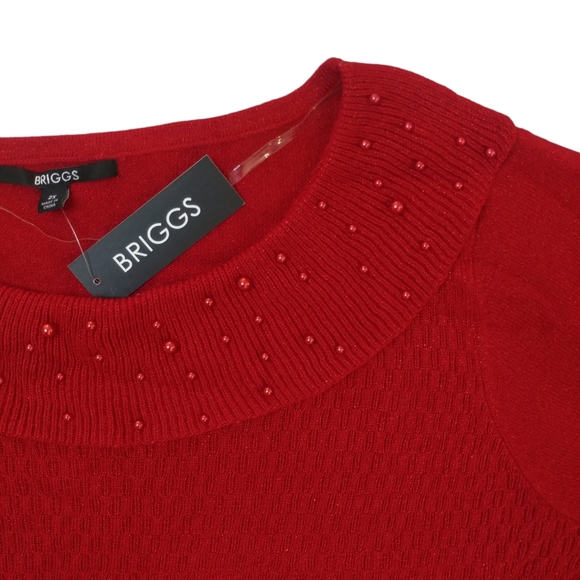 ⚡Briggs Plus Size Pearl Shimmer Sweater - Picture 2 of 10
